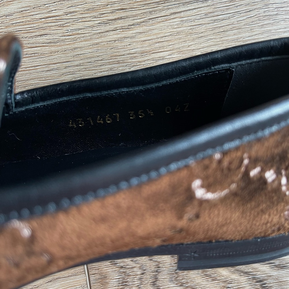 Gucci Women's Brown Jordaan GG Monogram Velvet Horsebit Loafer Shoes NEW - Picture 13 of 17